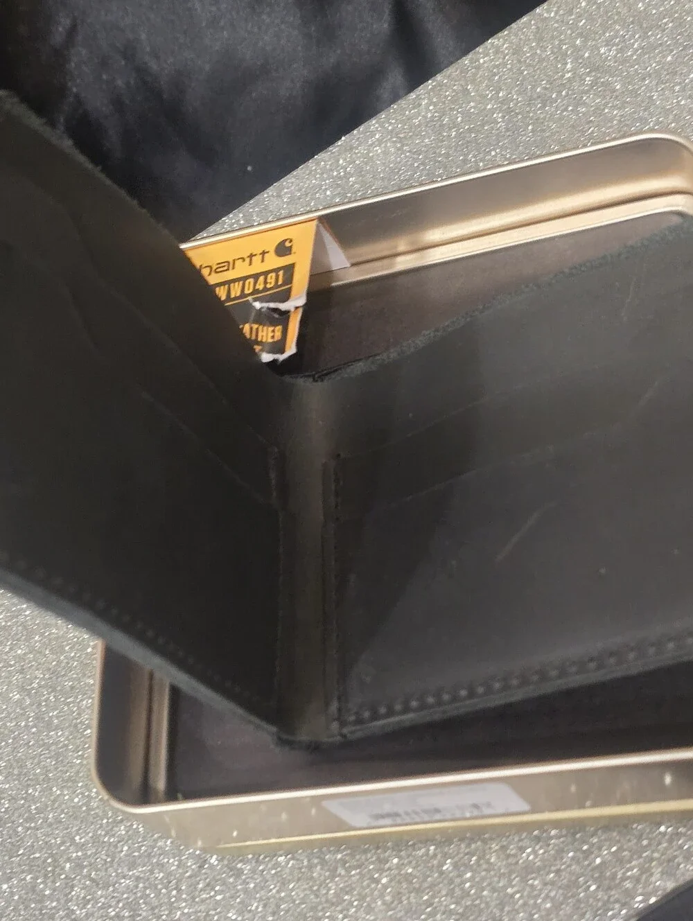 Carhartt Craftsman Leather Logo Bifold Wallet- Black